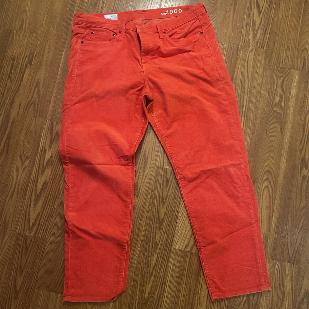 Orange Corduroy Pants